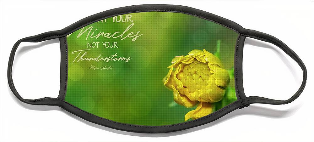 Flower Face Mask featuring the photograph Count Your Miracles by Cathy Kovarik