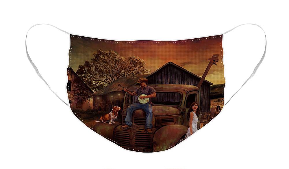 Country Boy Face Mask featuring the painting Country Boy's Dream by Hans Neuhart