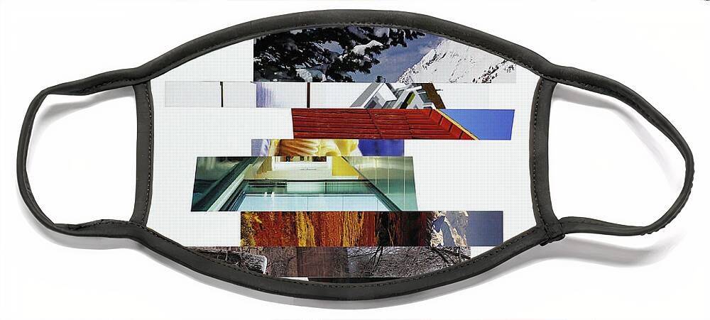 Collage Face Mask featuring the photograph Crosscut#124v by Robert Glover