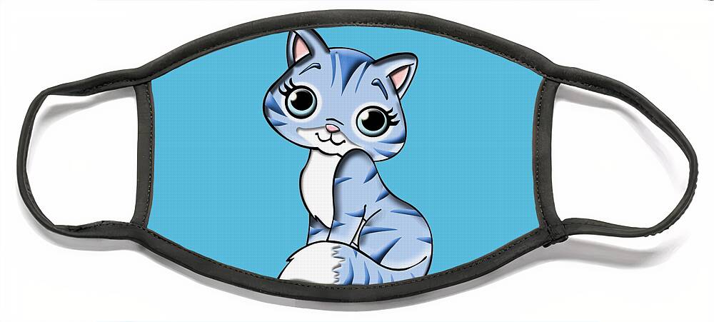 Cute Blue Cat, Kitten, Cartoon. Spiral Notebook by Tom Hill - Fine Art  America
