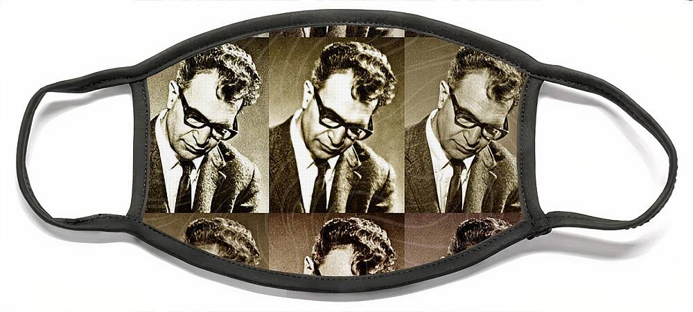 Dave Brubeck Face Mask featuring the photograph Dave Brubeck - Music Heroes Series by Movie Poster Boy