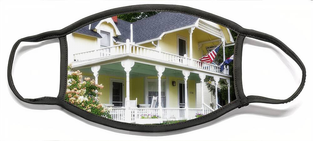 Bay View Face Mask featuring the photograph Daylilies by the Porch With Radiance by Robert Carter