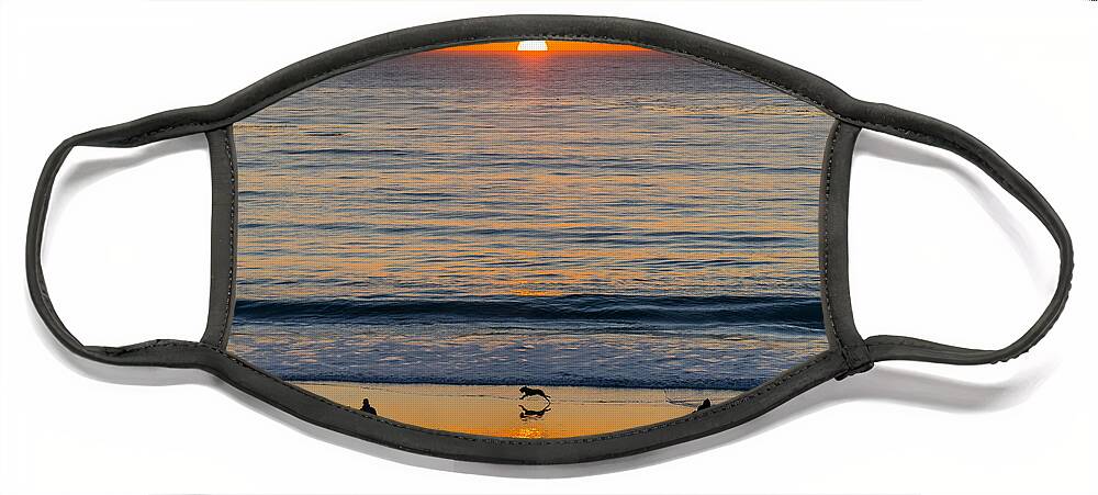 Sunset Face Mask featuring the photograph Day's End by Derek Dean