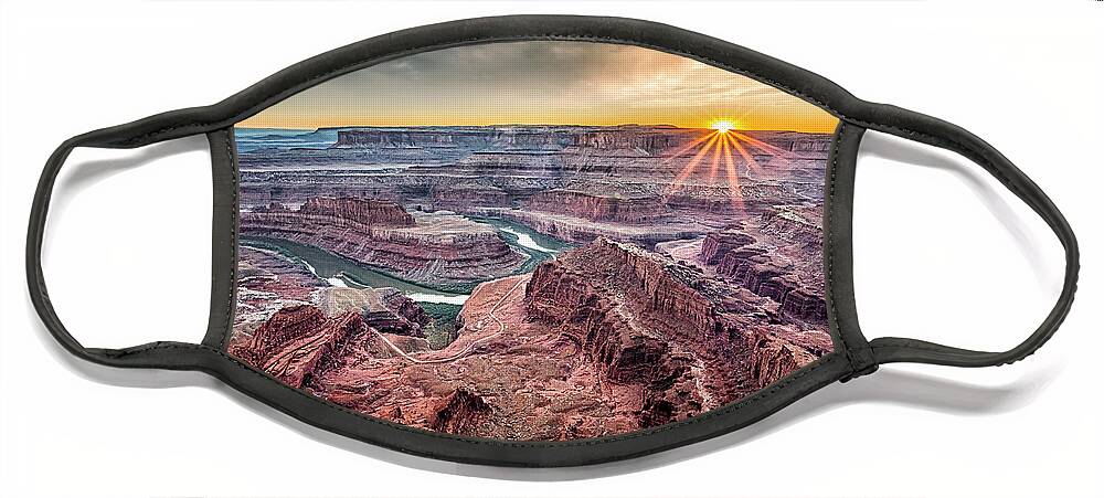 2020 Utah Trip Face Mask featuring the photograph Dead Horse Point Sunset by Gary Johnson