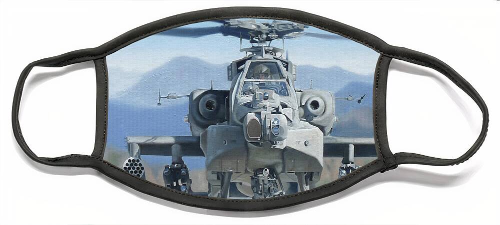 Ah-64d Face Mask featuring the painting Death Dealer by Murray Jones