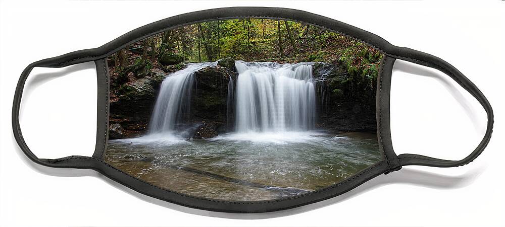 Debord Falls Face Mask featuring the photograph Debord Falls 12 by Phil Perkins