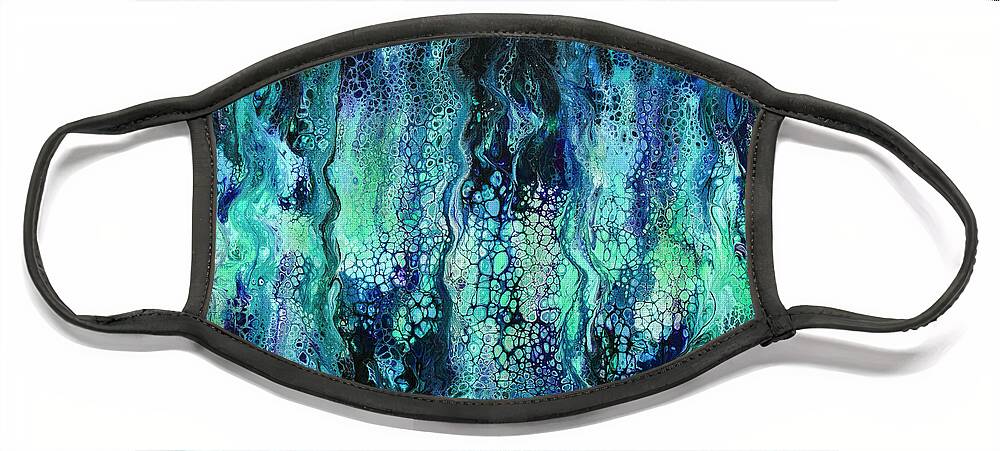 Sea Face Mask featuring the painting Deep Sea Dreams IV by Lucy Arnold