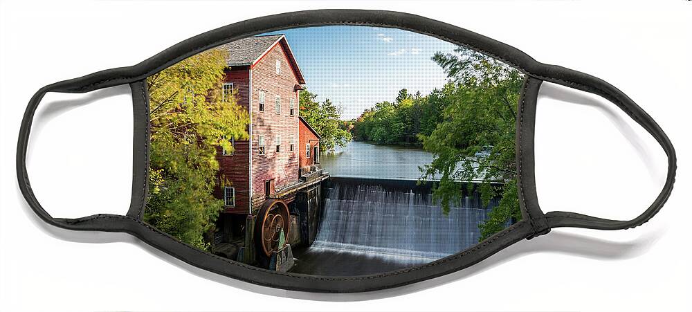 Mill Face Mask featuring the photograph Dells Mill - Augusta WI by Jim Schmidt MN