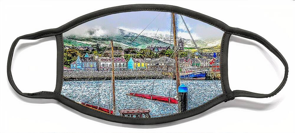 Dingle County Kerry Face Mask featuring the pastel art prints of Dingle kerry by Mary Cahalan Lee - aka PIXI