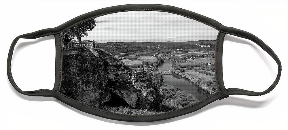 Aquitaine-limousin-poitou-charentes Face Mask featuring the photograph Domme viewpoint by Seeables Visual Arts