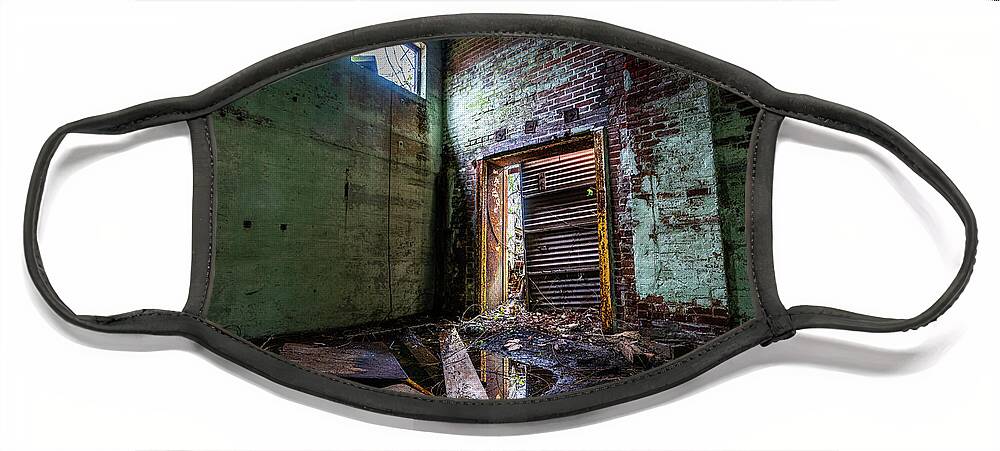 Abandoned Face Mask featuring the photograph Doorway by Darrell DeRosia