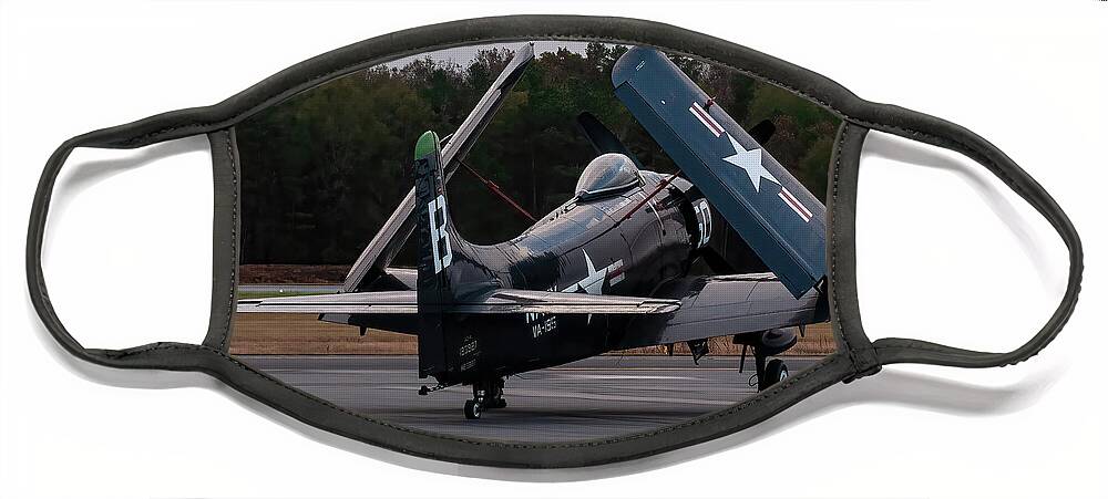 Douglas A-4 Skyraider Face Mask featuring the photograph Douglas A-4 Skyraider - 001 by Flees Photos