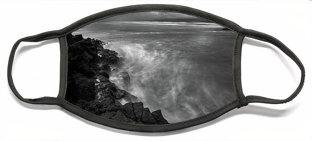 Ireland Face Mask featuring the photograph Downhill Waves by Nigel R Bell