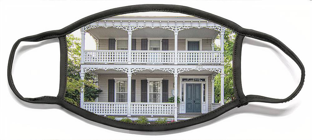 Beaufort Face Mask featuring the photograph Dr. James Manney Historic House - Beaufort NC by Bob Decker