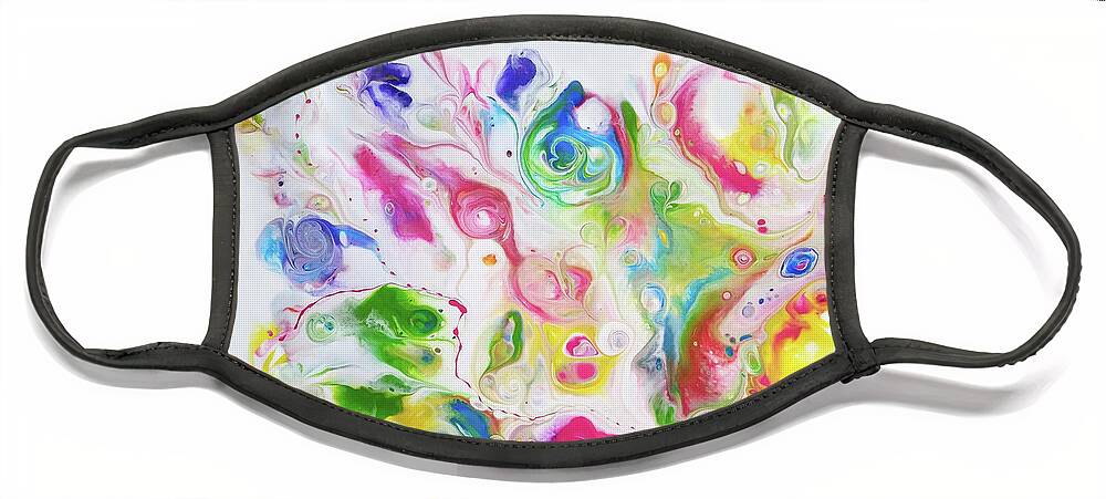Rainbow Colors Face Mask featuring the painting Dream Song by Deborah Erlandson