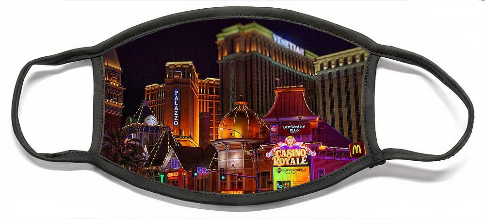  Face Mask featuring the photograph Dreamscapes in Vegas by Rodney Lee Williams