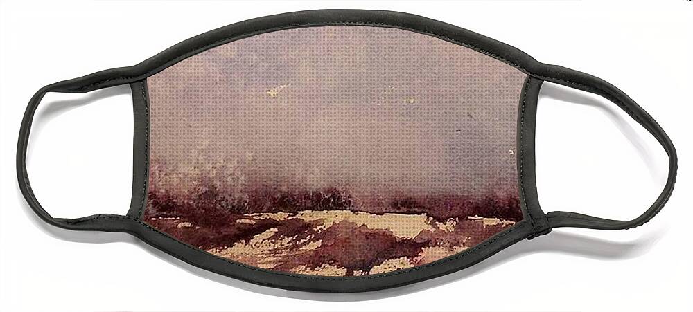 Watercolor Face Mask featuring the painting Dunes by Eunice Miller