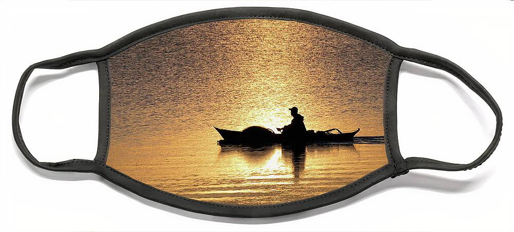 Asia Face Mask featuring the photograph Early Morning Fisherman by David Desautel