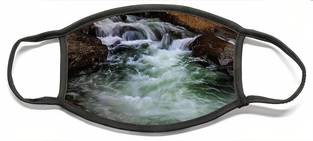 Water Falls Face Mask featuring the photograph Earth Day Rush, NH by Michael Hubley