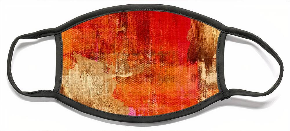 Abstract Art Face Mask featuring the digital art Earthen by Canessa Thomas
