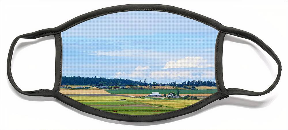 Landscape Face Mask featuring the photograph Ebey's Landing National Historical Reserve by Bill TALICH