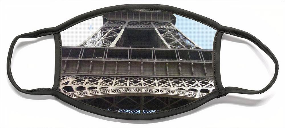 Eiffel Tower Face Mask featuring the photograph Eiffel from below by Lisa Mutch