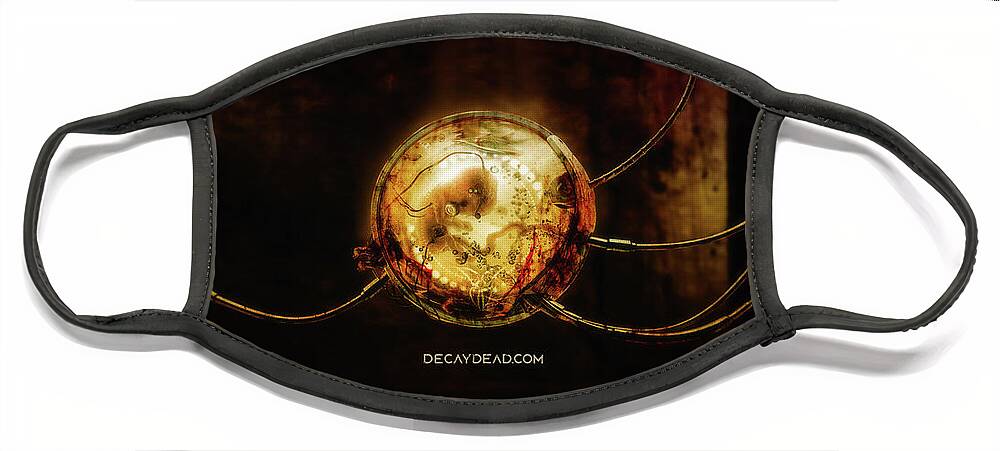 Decaydead Face Mask featuring the digital art Embryodead by Argus Dorian