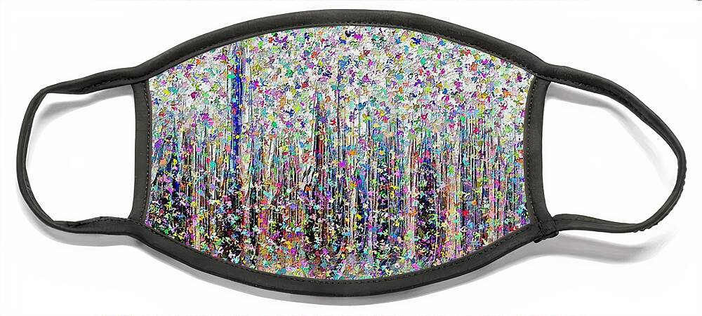Forest Face Mask featuring the digital art Enchanted Forest by David Manlove