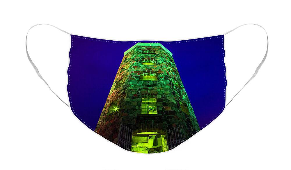  Face Mask featuring the photograph Enger Tower Glowing by Nicole Engstrom
