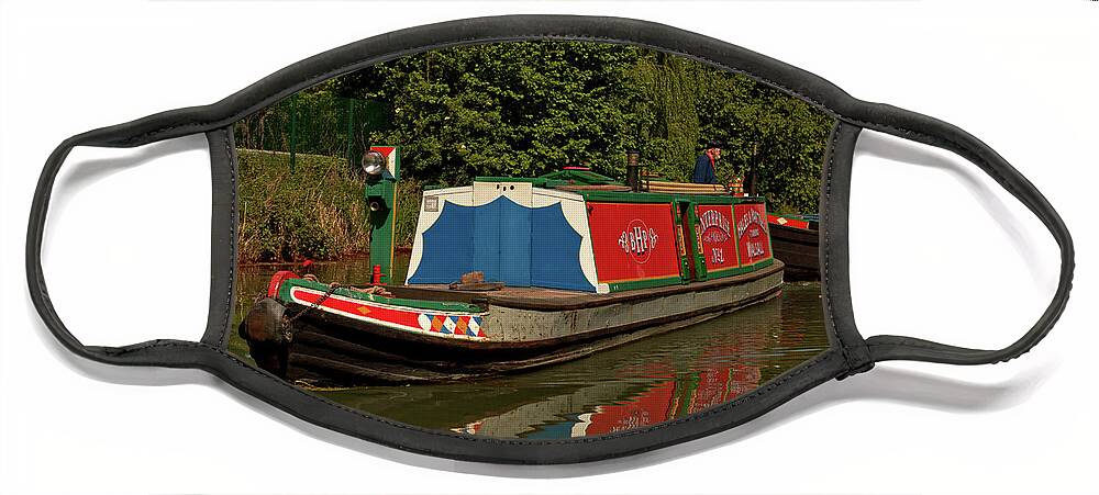 Canals Face Mask featuring the photograph Enterprise No 1Towing Birchills by Stephen Melia