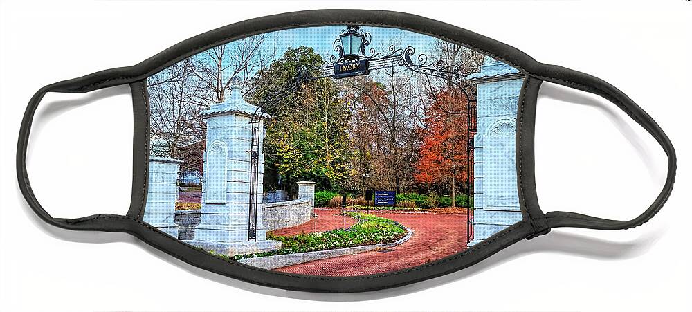 Emory Face Mask featuring the photograph Entrance to Emory University by Amy Dundon