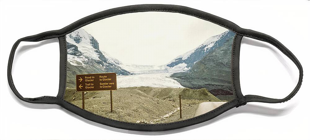 Alberta Face Mask featuring the photograph Entrance to the Columbia Ice Fields by Gordon James