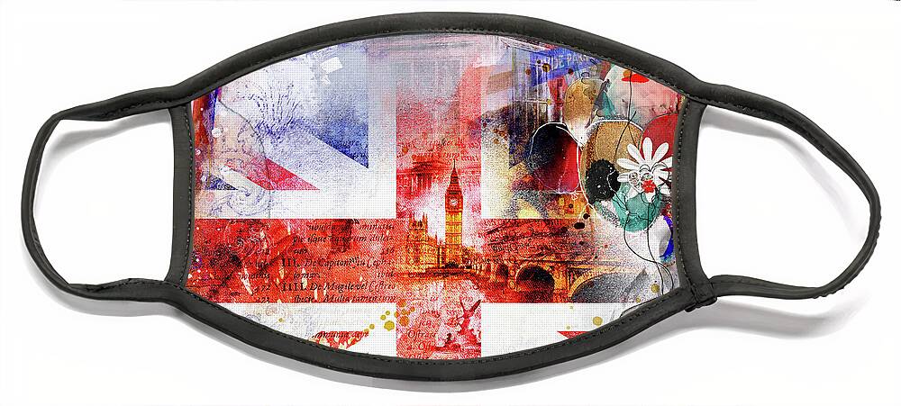 England Face Mask featuring the digital art Epoch by Nicky Jameson