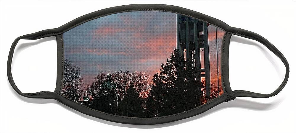 Carillon Face Mask featuring the photograph Evening Carillon by Kimberly Furey