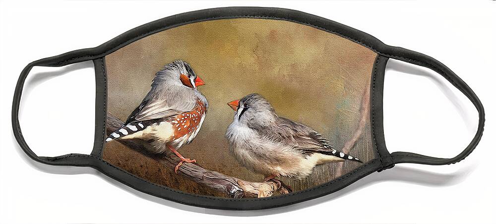 Finch Face Mask featuring the photograph Exotic Zebra Finch by Theresa Tahara