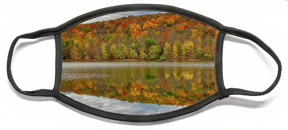 Fall Foliage Face Mask featuring the photograph Fall at Ramapo by Penny Polakoff