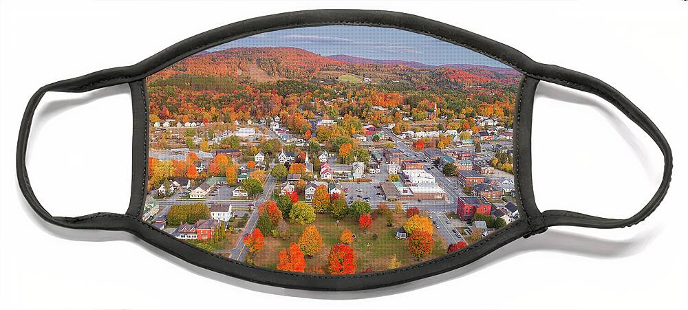 Fall Face Mask featuring the photograph Fall Foliage In Lyndonville, Vermont - September 2020 #2 by John Rowe