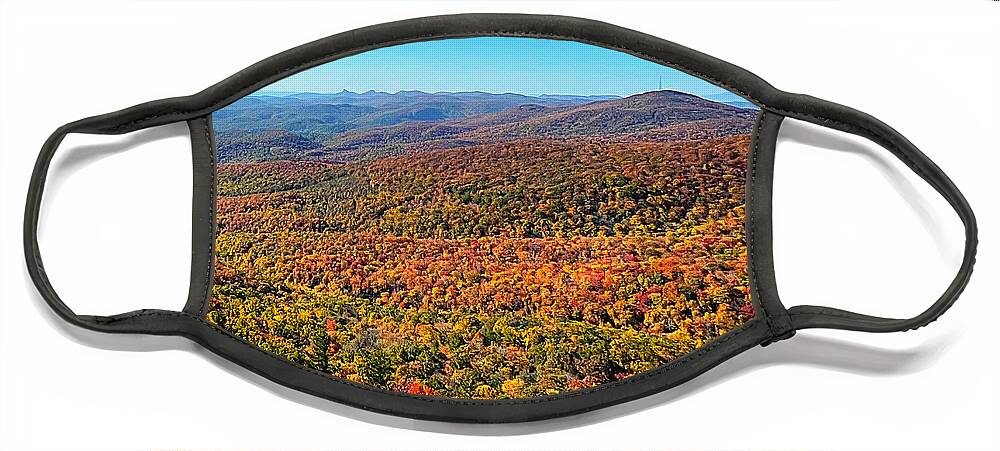 Blue Ridge Parkway Face Mask featuring the photograph Fall Leaves by Lee Darnell