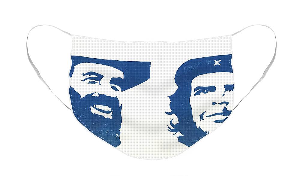 Che_guevara Face Mask featuring the photograph Fidel Castro And Che Guevara Poster Art by Jo Ann Tomaselli