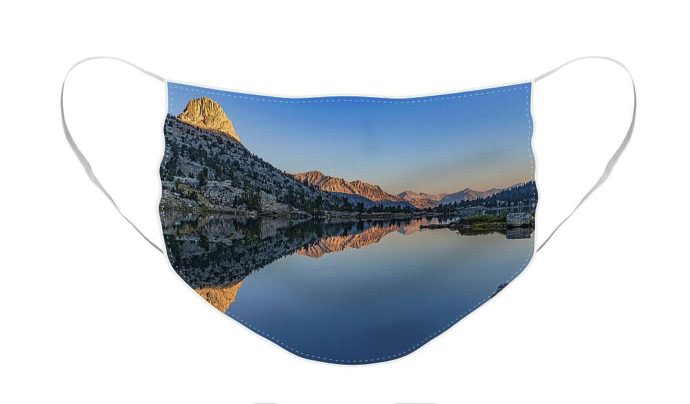 Sierra Face Mask featuring the photograph Fin Dome Sunrise by Martin Gollery