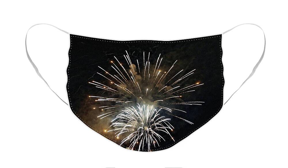 Fireworks Face Mask featuring the photograph Fireworks Times 2 by Doolittle Photography and Art
