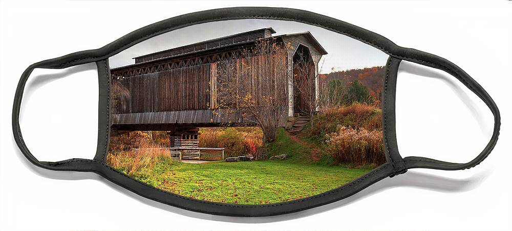 Fine Art Face Mask featuring the photograph Fisher Covered Railroad Bridge II by Robert Harris