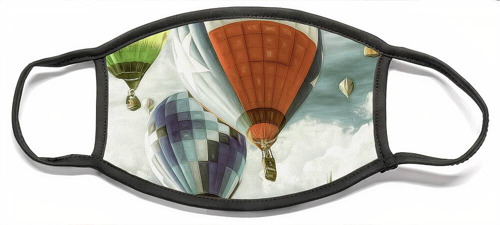 Balloon Face Mask featuring the photograph Flying Free by Deborah Penland