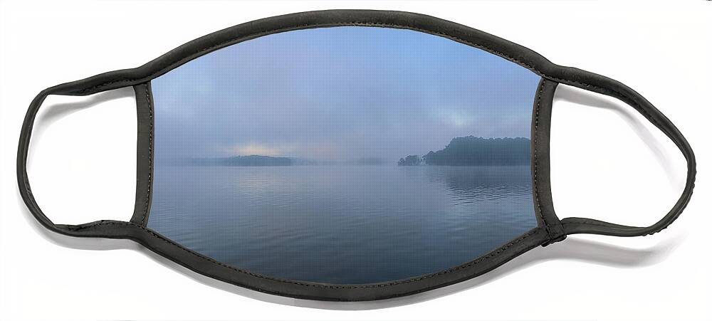 Lake Face Mask featuring the photograph Fogging The Inlet by Ed Williams