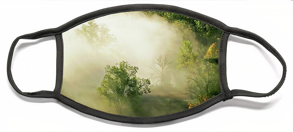 Landscape Face Mask featuring the photograph Foggy Morning by Lens Art Photography By Larry Trager