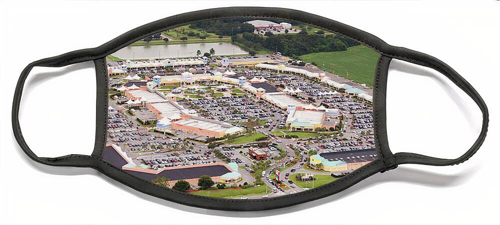 Foley Tanger Outlet Face Mask featuring the photograph Foley Tanger Outlet Mall 2015 by Gulf Coast Aerials -
