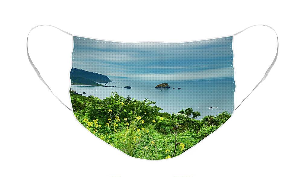 Coast Face Mask featuring the digital art Following The Coast by Mike Braun