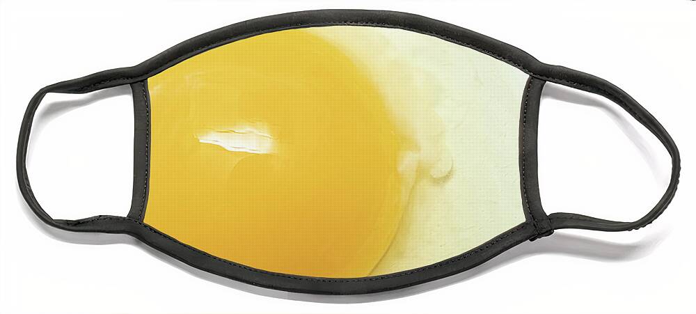 Food Face Mask featuring the photograph Food Photography - Egg Yolk by Amelia Pearn