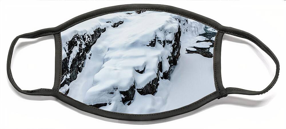 Rocky Gorge Nh Face Mask featuring the photograph Fresh Snow Rocky Gorge, NH by Michael Hubley