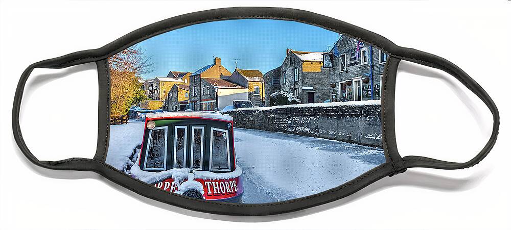 Uk Face Mask featuring the photograph Frozen Springs Branch, Skipton by Tom Holmes Photography